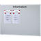 Ultradex Informationstafel 'Information', Metall, magnethaftend, Wandmontage, inkl. Montagematerial, B 900 x H 1200 mm, silbergrau RAL 9006