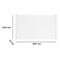Rechteckige weiße Tafel mit Maßen: 1800 mm x 1200 mm x 10 mm.