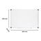 Weißes Whiteboard mit Aluminiumrahmen. Maße: 450 x 600 mm.