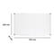 Ein rechteckiges, weißes Whiteboard mit silberfarbenem Rahmen. Die Maße sind angegeben: 900 x 600 x 10 mm.