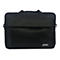 Schwarze Laptoptasche mit Tragegriffen und weißem Ultron Electronics Logo auf weißem Hintergrund.
