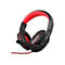 Gaming-Headset in Schwarz und Rot mit verstellbarem Mikrofonarm auf weißem Hintergrund.