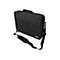 Schwarze Laptoptasche mit Tragegriff und Schultergurt, Markenlogo "ultron electronics" unten rechts.
