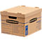 Umzugsbox SmoothMove, 2-lagige Wellenpappe, abnehmbarer Deckel, Beschriftungsfeld, H 260 x B 325 x T 375 mm, 32 L, 10 Stück