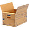 Umzugsbox SmoothMove FastFold Standard, C-Welle-Wellpappe, Tragegriffe, H 270 x B 320 x T 470 mm, 39 L, 10 Stück, braun
