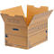 Umzugsbox SmoothMove FastFold Standard, C-Welle-Wellpappe, Tragegriffe, H 270 x B 320 x T 470 mm, 39 L, 10 Stück, braun