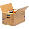 Umzugsbox SmoothMove FastFold Standard, C-Welle-Wellpappe, Tragegriffe, H 270 x B 320 x T 470 mm, 39 L, 10 Stück, braun