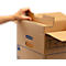 Umzugsbox SmoothMove FastFold Standard, C-Welle-Wellpappe, Tragegriffe, H 270 x B 320 x T 470 mm, 39 L, 10 Stück, braun