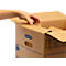 Umzugsbox SmoothMove FastFold Standard, C-Welle-Wellpappe, Tragegriffe, H 270 x B 320 x T 470 mm, 39 L, 10 Stück, braun