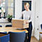 Umzugsbox SmoothMove FastFold Standard, C-Welle-Wellpappe, Tragegriffe, H 270 x B 320 x T 470 mm, 39 L, 10 Stück, braun