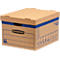 Umzugskarton SmoothMove Prime, 2-lagige Wellenpappe, abnehmbarer Deckel, Beschriftungsfeld, H 287 x B 380 x T 430 mm, 47 L, 10 Stück, braun