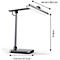 Unilux PURELINE LED-bureaulamp, dimbaar, 3000K/4000K/5700K, lichtsterktesensor, scharnierarm, metaalgrijs
