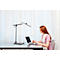 Unilux PURELINE LED-bureaulamp, dimbaar, 3000K/4000K/5700K, lichtsterktesensor, scharnierarm, metaalgrijs
