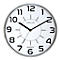 UNILUX Wanduhr Pop, Quarz, Ø 30 cm, leise schleichende Zeiger, metallgrau