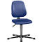 Unitec ESD-werkstoel met glijders, stof, Duotec blauw