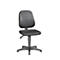 A black office chair with a backrest, seat, and height-adjustable base on a white background.