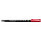 Black marker with red cap. The pen reads "STAEDTLER permanent Lumocolor".