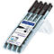 Package of four black Staedtler Lumocolor permanent markers. Markers are in a clear plastic package.