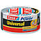 Roll of silver tesa extra Power Universal tape, with red and blue logo and product description.
