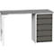 Unterbauwerkbank Bott verso, Linoleum-Platte, 5 Schubladen, B 1500 x T 600 x H 930 mm, Lichtgrau / Anthrazitgrau