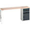Unterbauwerkbank Bott verso, Multiplex-Platte, 2 Schubladen, 1 Tür, 1 Ablageboden, B 2000 x T 600 x H 930 mm, Lichtgrau / Anthrazitgrau