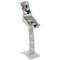 Update Display brochurehouder Outdoor PLUS, DIN A4, verrijdbaar met wielen, geperforeerd plaatstalen ontwerp, zilver