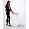 Update Display brochurehouder Outdoor PLUS, DIN A4, verrijdbaar met wielen, geperforeerd plaatstalen ontwerp, zilver