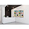 Update Display brochurehouder WoodMagazine, wandmodel, enkelzijdig, hout en acrylglas, beuken, 15 A4-compartimenten per stuk