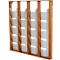 Update Display brochurehouder WoodMagazine, wandmodel, enkelzijdig, hout en acrylglas, beuken, 20 A4-compartimenten per stuk
