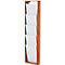 Update Display brochurehouder WoodMagazine, wandmodel, enkelzijdig, hout en acrylglas, beuken, elk 5 A4-compartimenten