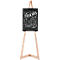 Update Display chevalet mobile, pieds pliables, hauteur 1500 mm, format vertical / horizontal, hêtre naturel