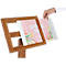Update Display Infoständer WOOD, Buchenholz, Hoch- und Querformat, Buche, DIN A3