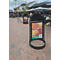 Update Display klantenstop Wiel, DIN A1, waterdicht, 35 mm kliklijst, logogedeelte, met wielen, zwart RAL 9005