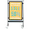 Update Display klantstopper SQUARE, posterformaat DIN A1, HardLine vouwframe, mobiele posterstandaard, zwart