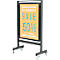 Update Display klantstopper SQUARE, posterformaat DIN A1, HardLine vouwframe, mobiele posterstandaard, zwart