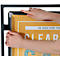 Update Display klantstopper SQUARE, posterformaat DIN A1, HardLine vouwframe, mobiele posterstandaard, zwart