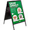 Update Display Kundenstopper Indoor BLACK, DIN A1, Klapprahmen, Aluminium, pulverbeschichtet, schwarz