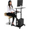 Update Display mobile Arbeitsstation BLACK, höhenverstellbar, Laufrollen mit Feststell-Bremse, schwarz
