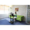 Update Display mobile Arbeitsstation BLACK, höhenverstellbar, Laufrollen mit Feststell-Bremse, schwarz
