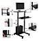Update Display mobile Arbeitsstation BLACK, höhenverstellbar, Laufrollen mit Feststell-Bremse, schwarz