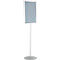 Update Display Panneau d'information, double face, plaque de base en acier, profil central ovale, DIN A1, argenté