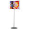 Update Display Panneau d'information, double face, plaque de base en acier, profil central ovale, DIN A1, argenté