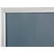 Coin d'un cadre gris avec un tableau bleu.