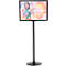 Update Display Panneau d'information, double face, plaque de base en acier, profil central ovale, DIN A1, noir