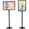Update Display Panneau d'information, double face, plaque de base en acier, profil central ovale, DIN A1, noir