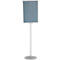 Update Display Panneau d'information, double face, plaque de base en acier, profil central ovale, DIN A2, argenté