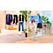 Update Display Panneau d'information, double face, plaque de base en acier, profil central ovale, DIN A2, argenté
