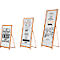 Update Display Tableau d'information FLOOR, magnétique, tableau blanc, support dorsal rabattable, bois de pin, 440 x 1020 mm