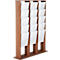 Update Display vloerstandaard WoodMagazine, 30 x DIN A4, dubbelzijdig, beukenhout, acrylglas, vrijstaand, beuken