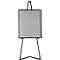Update Displays Staffelei, höhenverstellbar, Aluminium, faltbare Füsse, B 536 x T 309 x H 1500 mm, schwarz